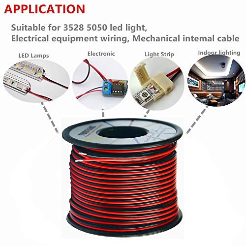 18 AWG 20 Feet 10 ft Black 10 ft Red 18 Gauge Silicone Wire Hook Up Wire Cable Flexible Tinned Copper Wire N7050