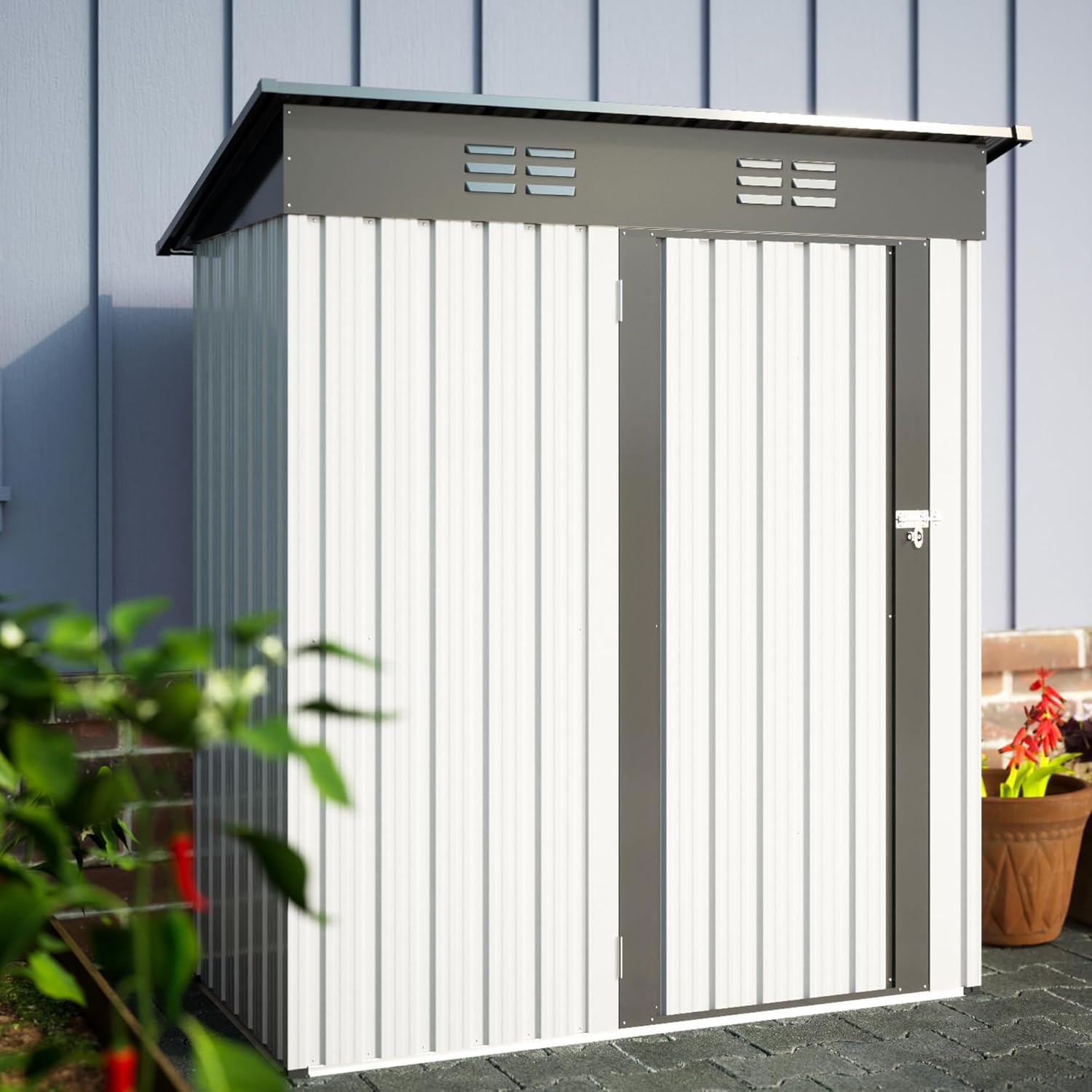 Metal Storage Shed 5x3 FT with Lockable Doors I15138