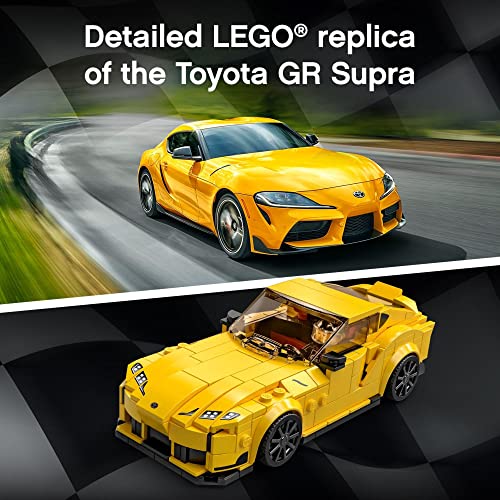 Toyota GR Supra Sports Car Toy Building Set with Racing Driver Minifigure T404988