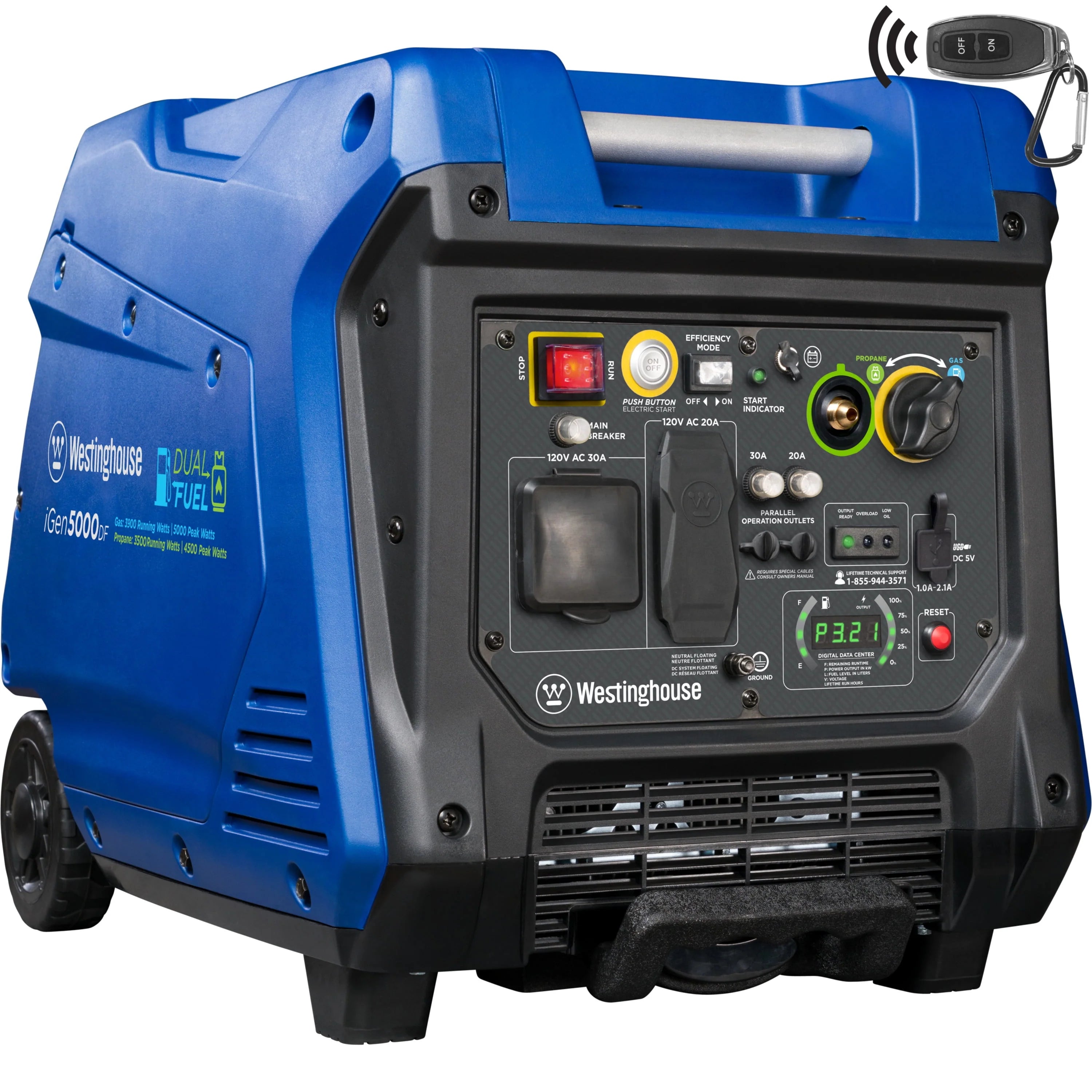5000 Peak Watt Dual Fuel Portable Inverter Generator K85775