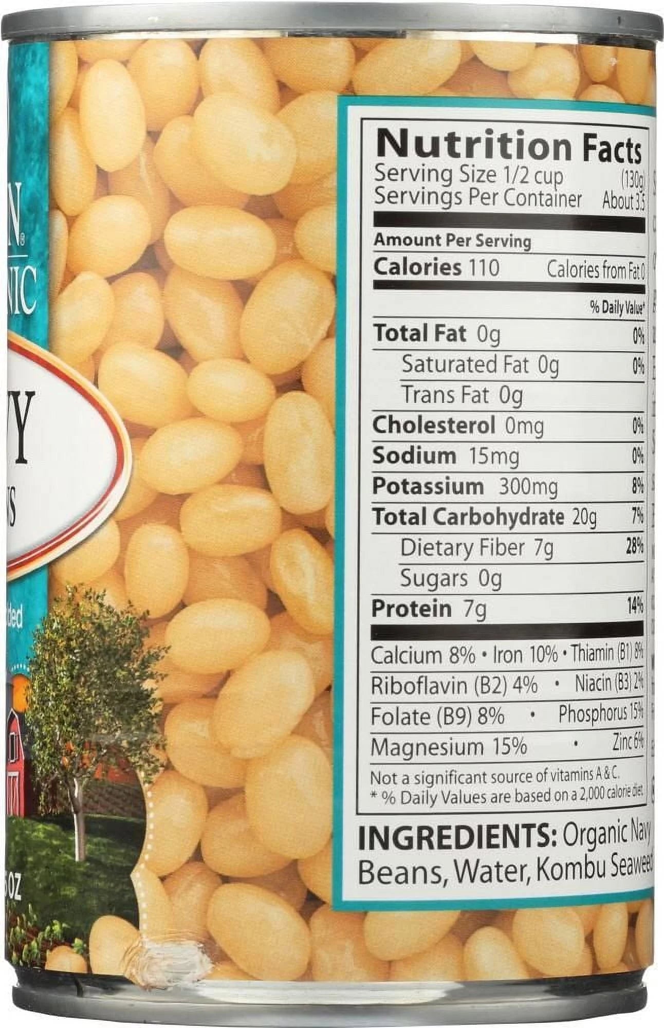 Organic Navy Beans 15 oz Pack of 3 P7723