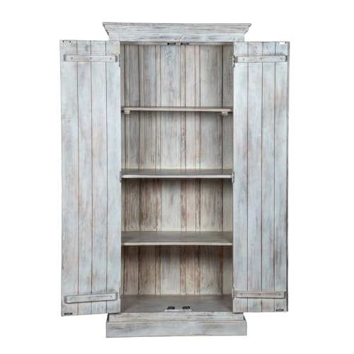 White Solid Wood Wardrobe Z9381