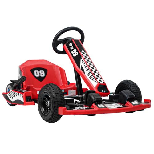 36v Electric Drift Kart with Adjustable Body Length, 3 Speed Mode, 350w Motor, Max Load 187lbs, Max Speed 16 Mph S671