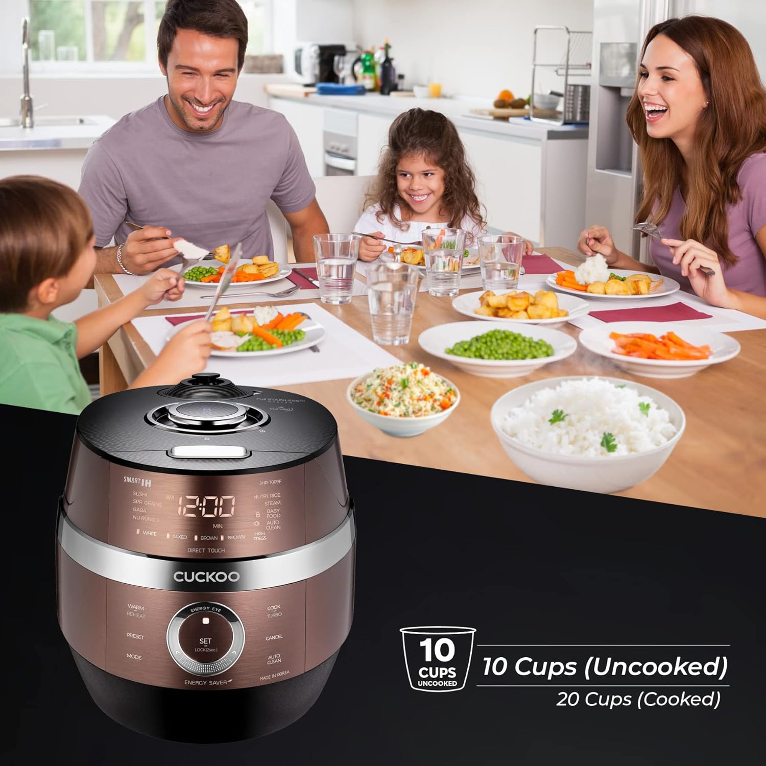 10-Cup Induction Heating Pressure Rice Cooker (Renewed) E36536