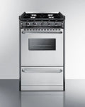 20 inch Freestanding Gas Range with 4 Open Burners in Stainless Steel R16083