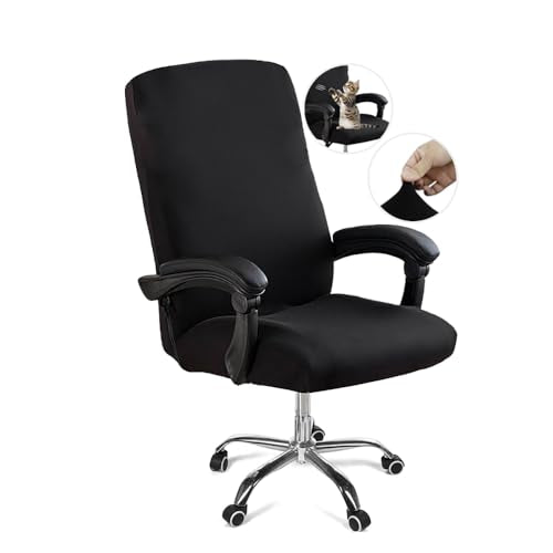 Large Black High Back Chair Cover with Zipper M2612