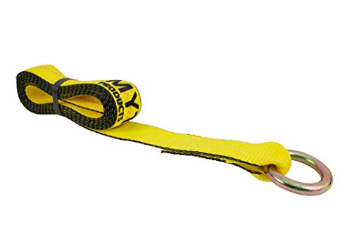 (4 Pack) 2"x144" Car Tie Down Straps with Ratchet Snap Hooks & 33" Over The Wheel Tire Straps K1990