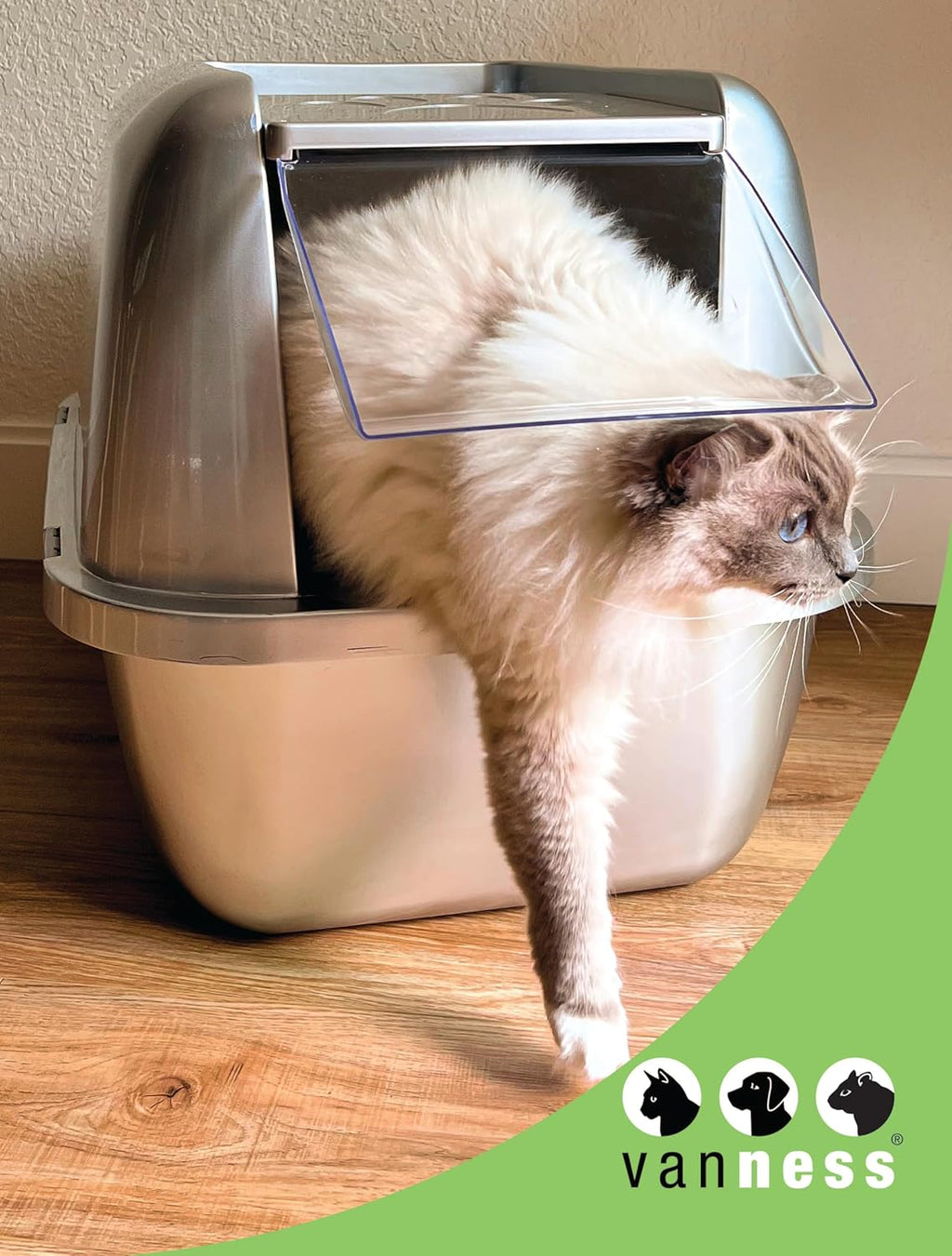 EZ Clean Jumbo Covered Cat Litter Box with Flip Top Lid U170242