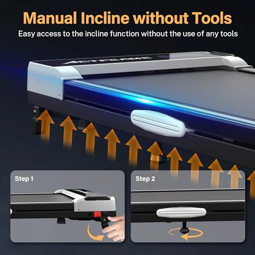 Walking Pad Treadmill with Incline, 2.5HP Compact Treadmill with Remote Control O301