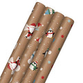 Christmas Wrapping Paper Bundle, Kraft, Pack of 4, 88 sq. ft. ttl E6584