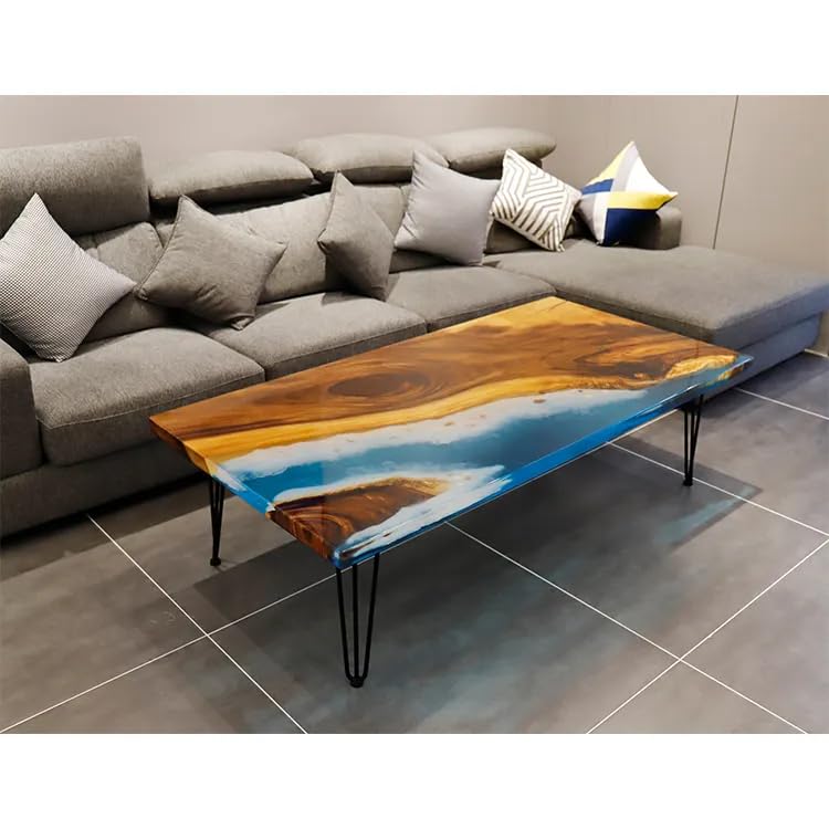 River Table Epoxy Dining Table Resin Coffee Table (without Stand, 60 x 36 Inches) G593