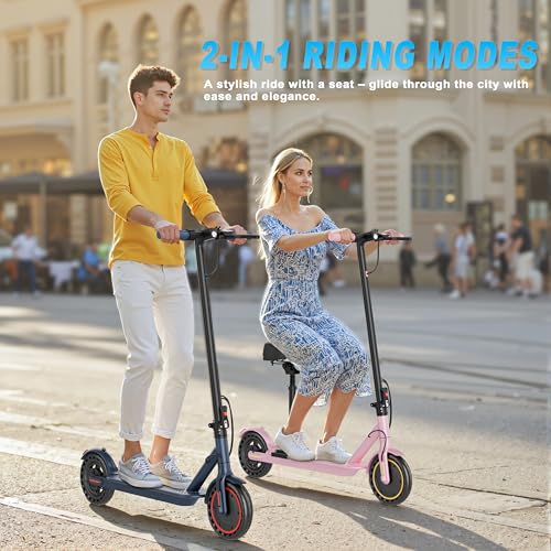 Folding Electric Scooter with Seat, 350W Motor, 8.5" Tire, 19MPH, 21Mile Range A422