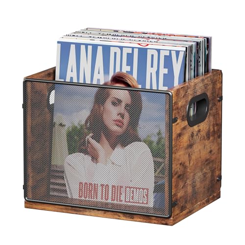Vinyl Record Storage Box Case Crate S171