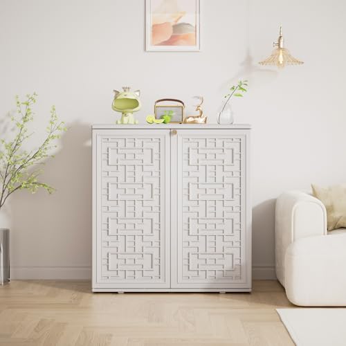 Outdoor Storage Cabinet Waterproof with Shelf, Resin, Size 34.3''L*15''W*36.2''H (Black) M527709