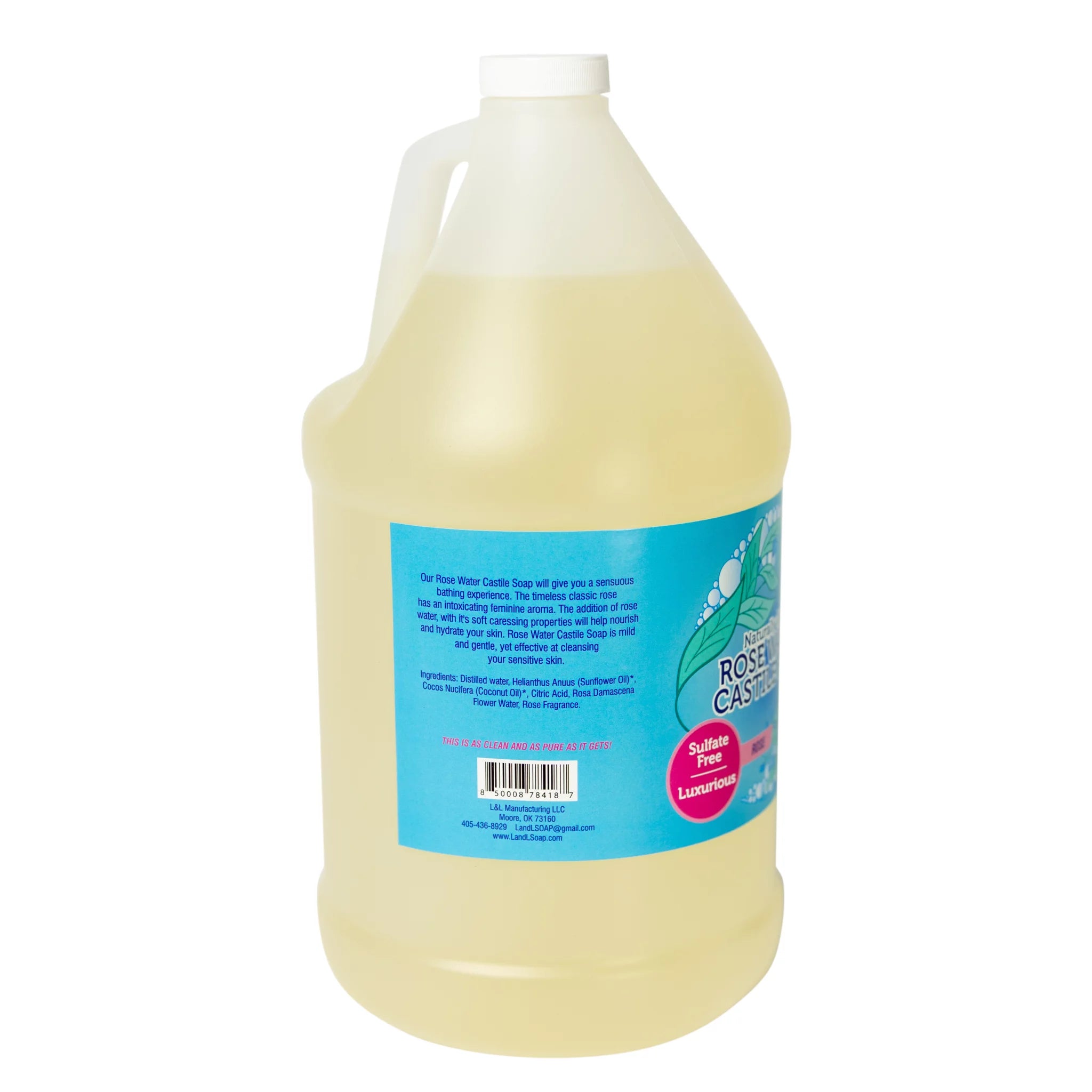 Rosewater Castile Liquid Soap 1 gallon U367