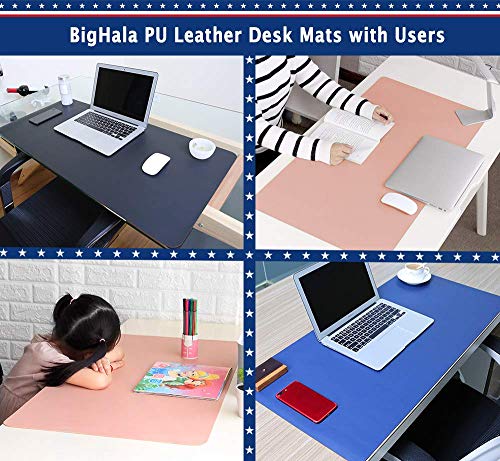 Brown PU Leather 16 x 32 Inch Desk Blotter Mat T671835