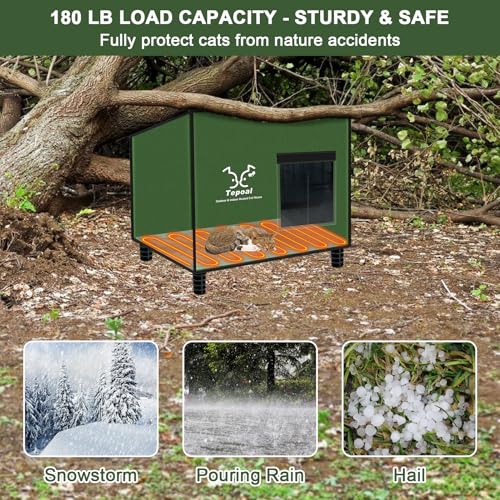 Heated Outdoor Cat House 20x16x20 in G4471