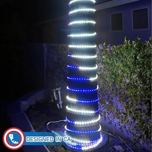 LED Rope Lights Red White Blue 30 Feet O9431