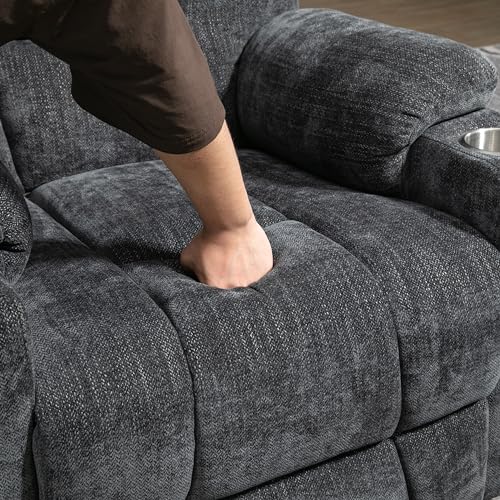 Grey Power Lift Recliner Chair with Massage and Heat Z1420