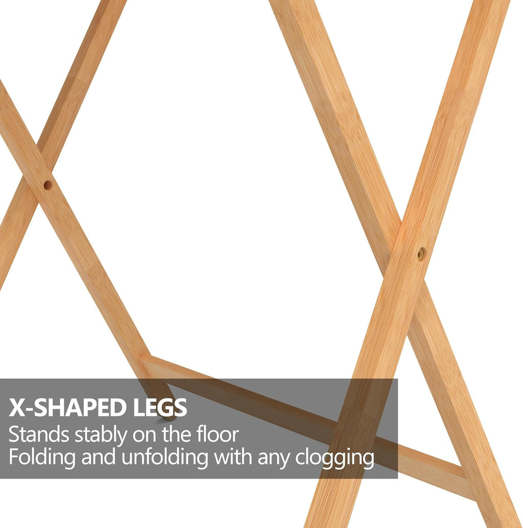 Folding TV Tray Table Set of 2, Bamboo F5543