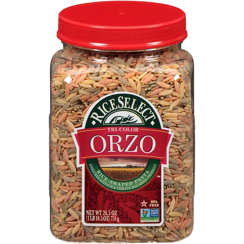 26.5 oz Tri-Color Orzo Pasta (Pack of 4 Jars) T869281
