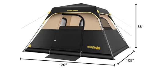 4/6/8/10 Person Instant Cabin Tent with Rainfly & Carry Bag Y578653