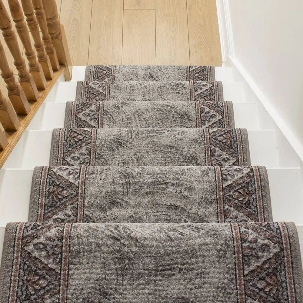 Gray Stair Carpet Runner 16 foot C851