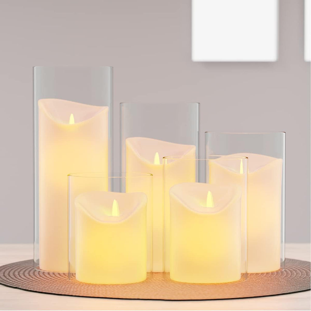Clear Borosilicate Glass Candle Holder Diameter 6 Height 8 Z9393