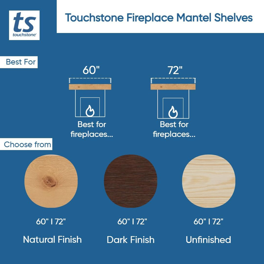 60 Inch Smart Electric Fireplace and 72 Inch Espresso Wood Mantel P340