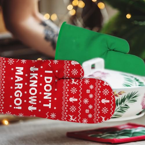 2Pcs Funny Holiday Oven Mitts Pot Holders O744442