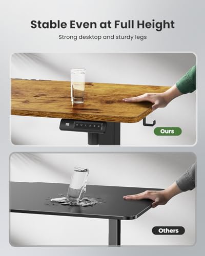 Black 55" x 28" Electric Standing Desk with Drawers X533985