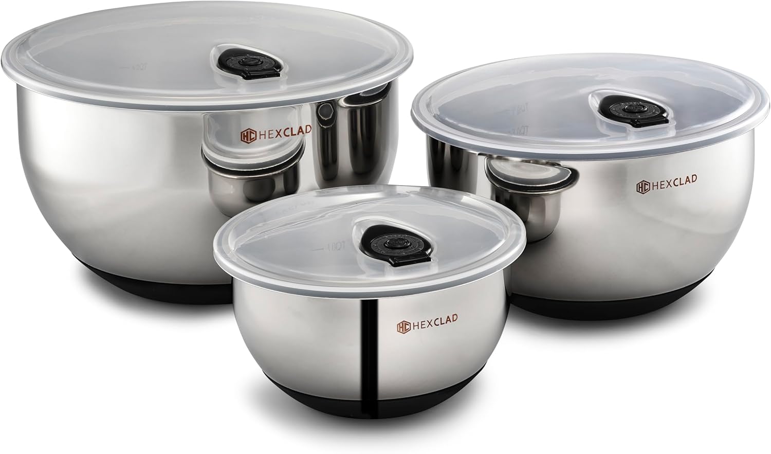 3-Piece Stainless Steel Mixing Bowl Set with Lids H850932