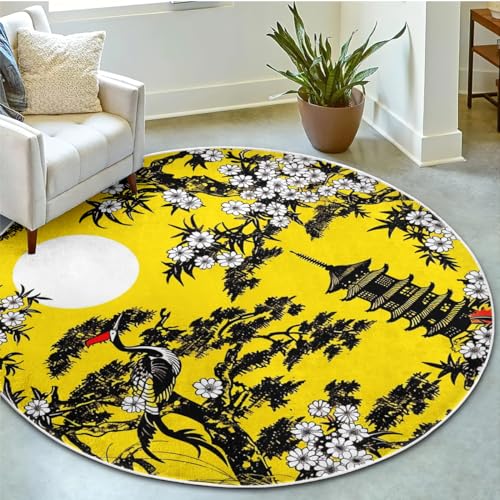 Red Sun Leaf Area Rug K1269