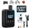 150PSI Portable Bicycle Tire Pump with Pressure Gauge LCD Display R998799