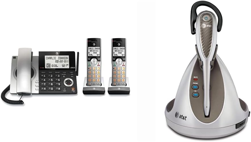 Black/Silver DECT 6.0 Corded/Cordless Phone with 1 Handset R1399