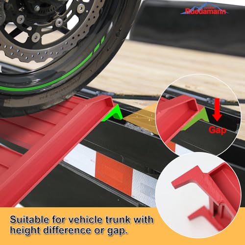 Red Aluminum Foldable Car Ramps, 550 lbs Capacity S1111