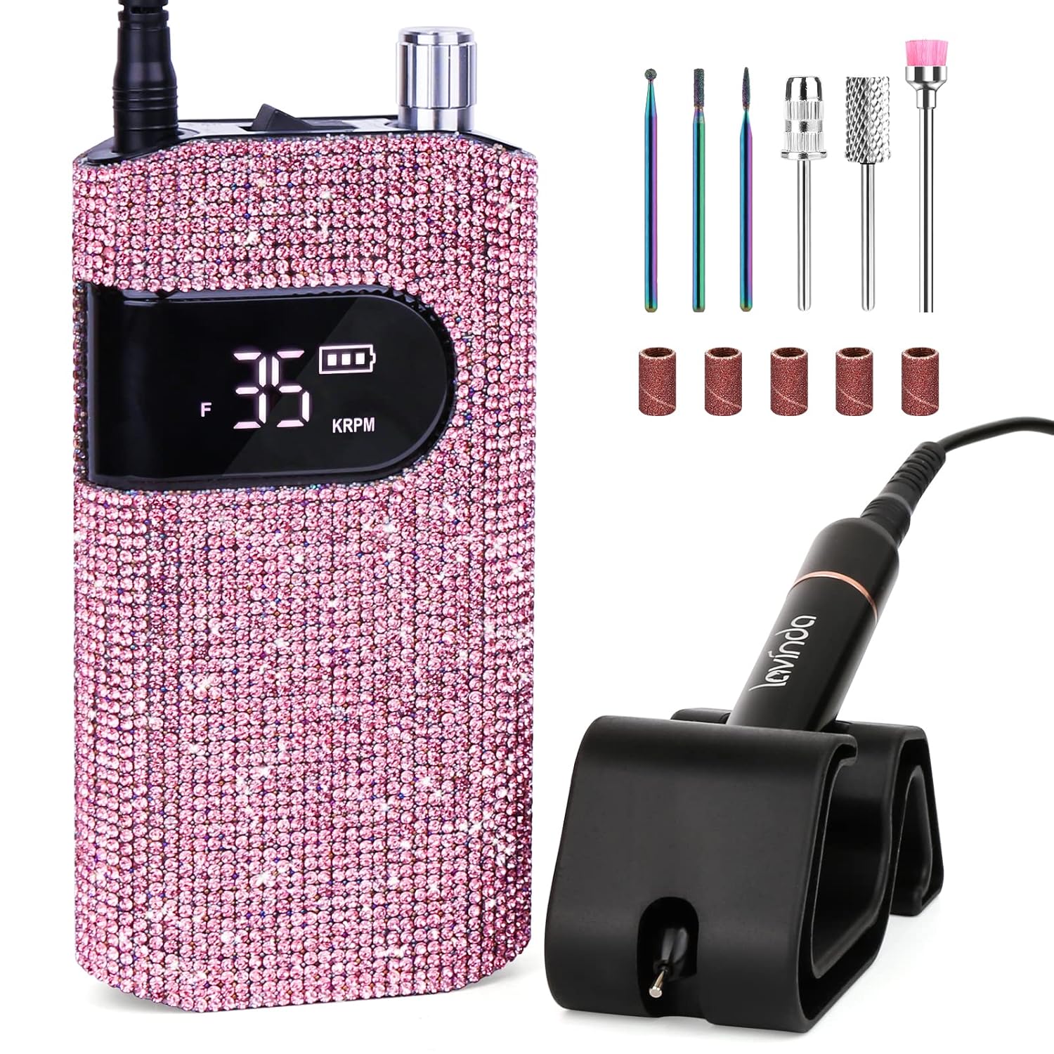 Pink Diamond Cordless UV LED Nail Lamp 56W Nail Dryer J395