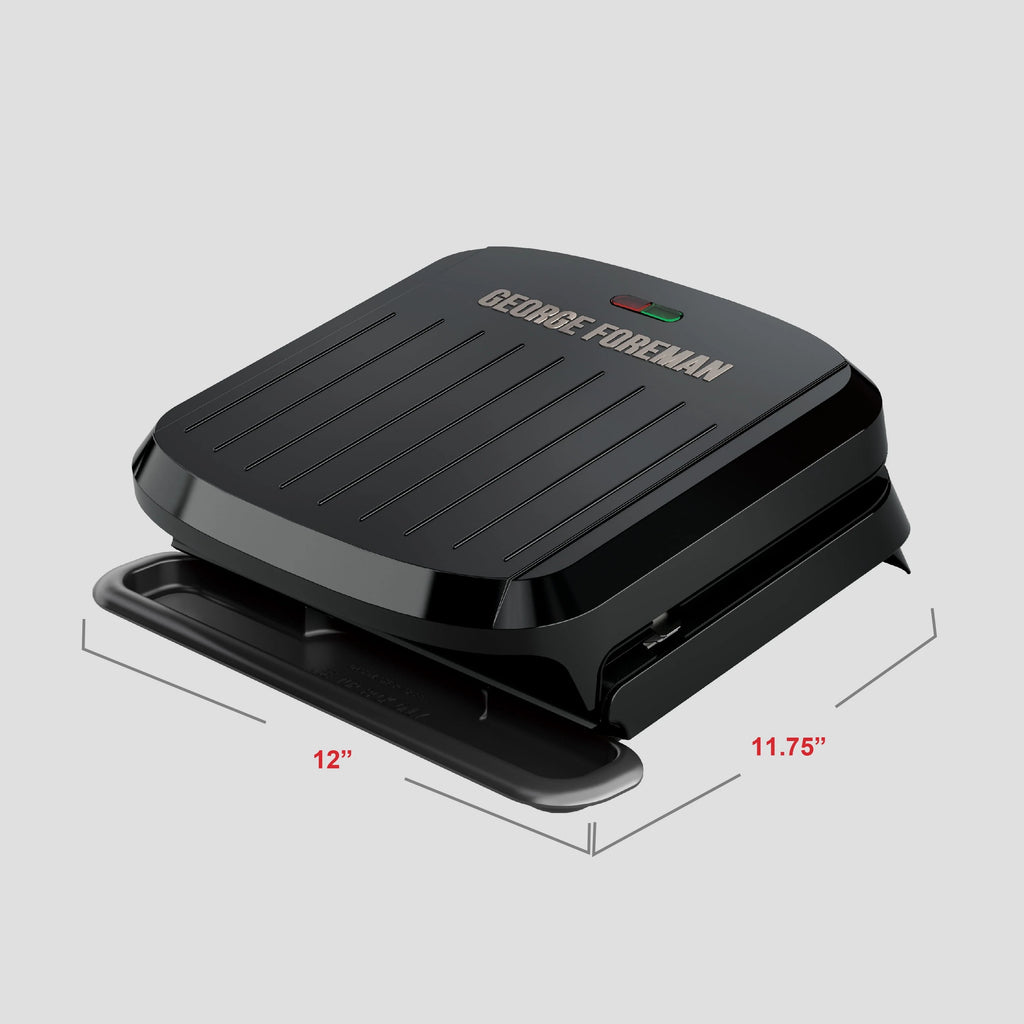 Black 4-Serving Removable Plate Grill and Panini C322