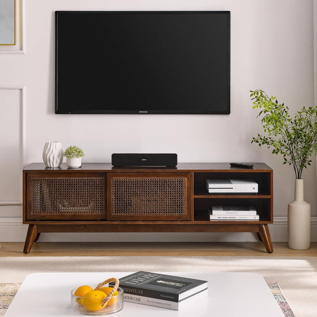 Walnut Tan MDF Wood TV Stand M305919