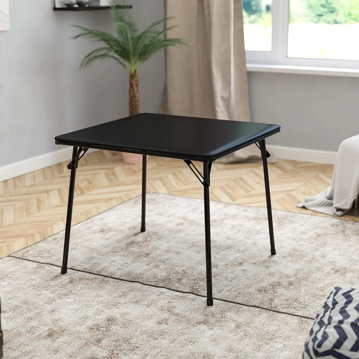 Black Folding Card Table O742344