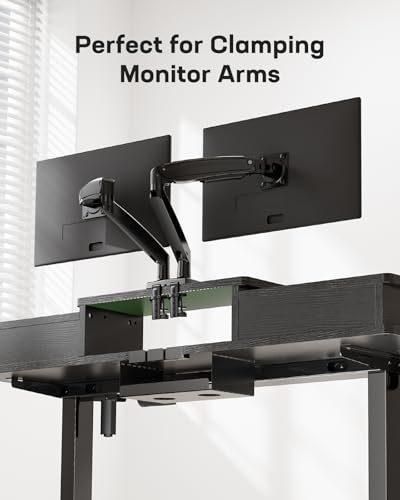 Black 55" x 28" Electric Standing Desk with Drawers X533985