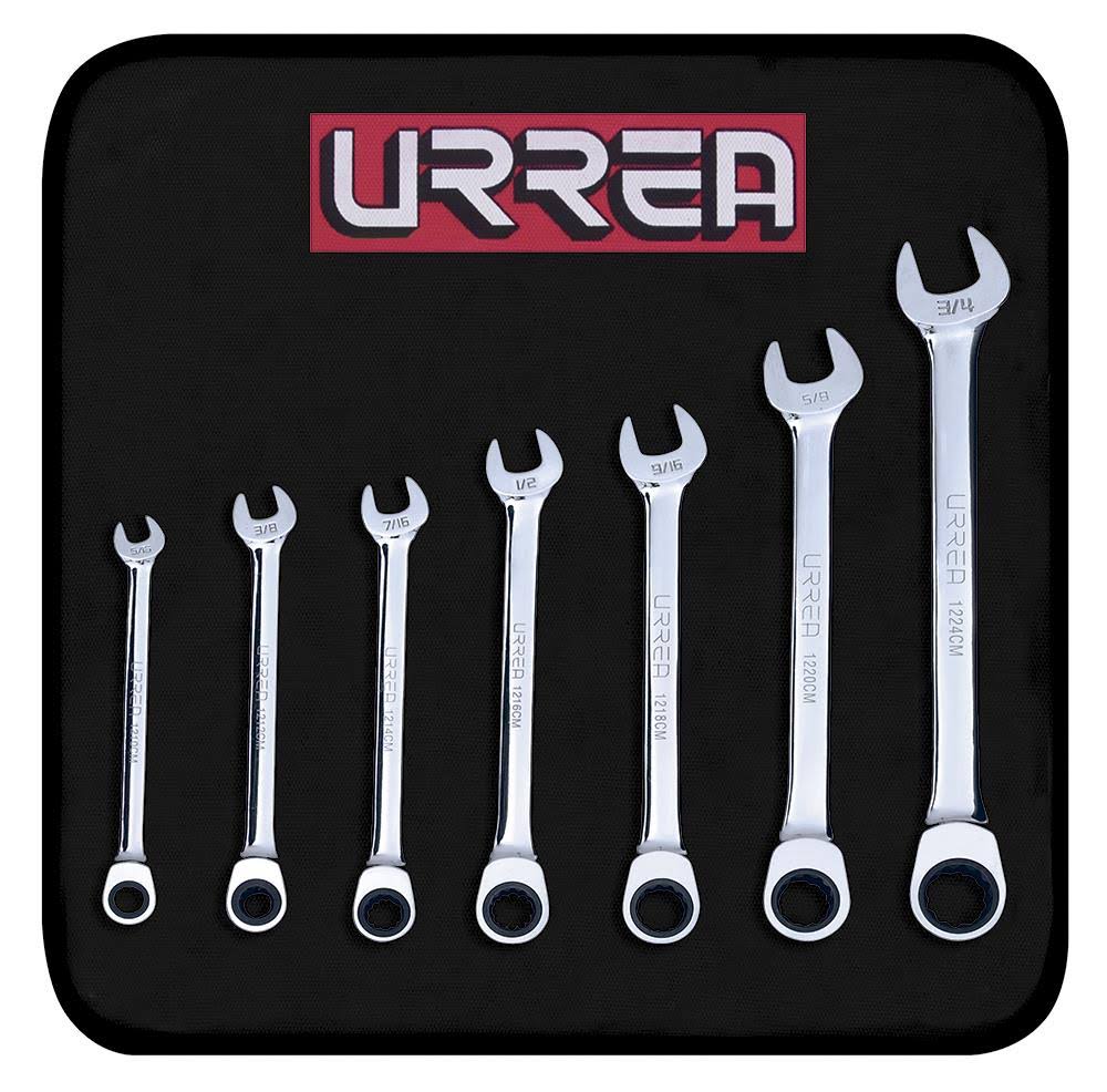 Ratcheting 12-Point Combination Chrome Wrench Set 7-Piece H5923