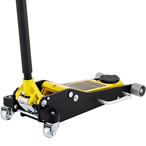 3 Ton Low Profile Aluminum Steel Racing Floor Jack with Dual Pistons Quick Lift Pump D970652