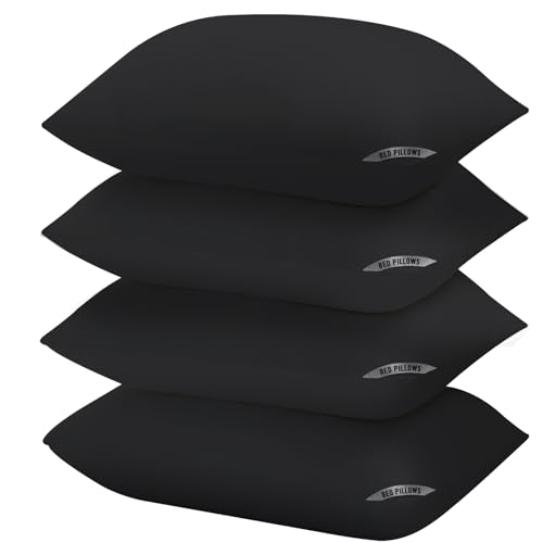 King Size Bed Pillows 4 Pack Black N297