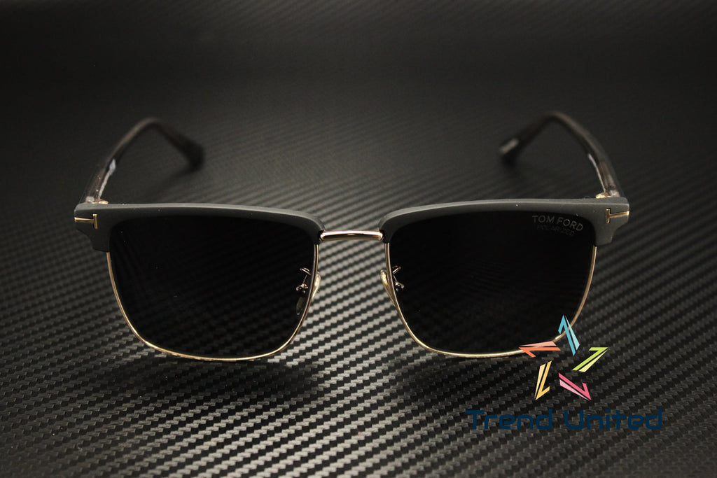 Polarized Smoke Gradient Square Men's Sunglasses S3938