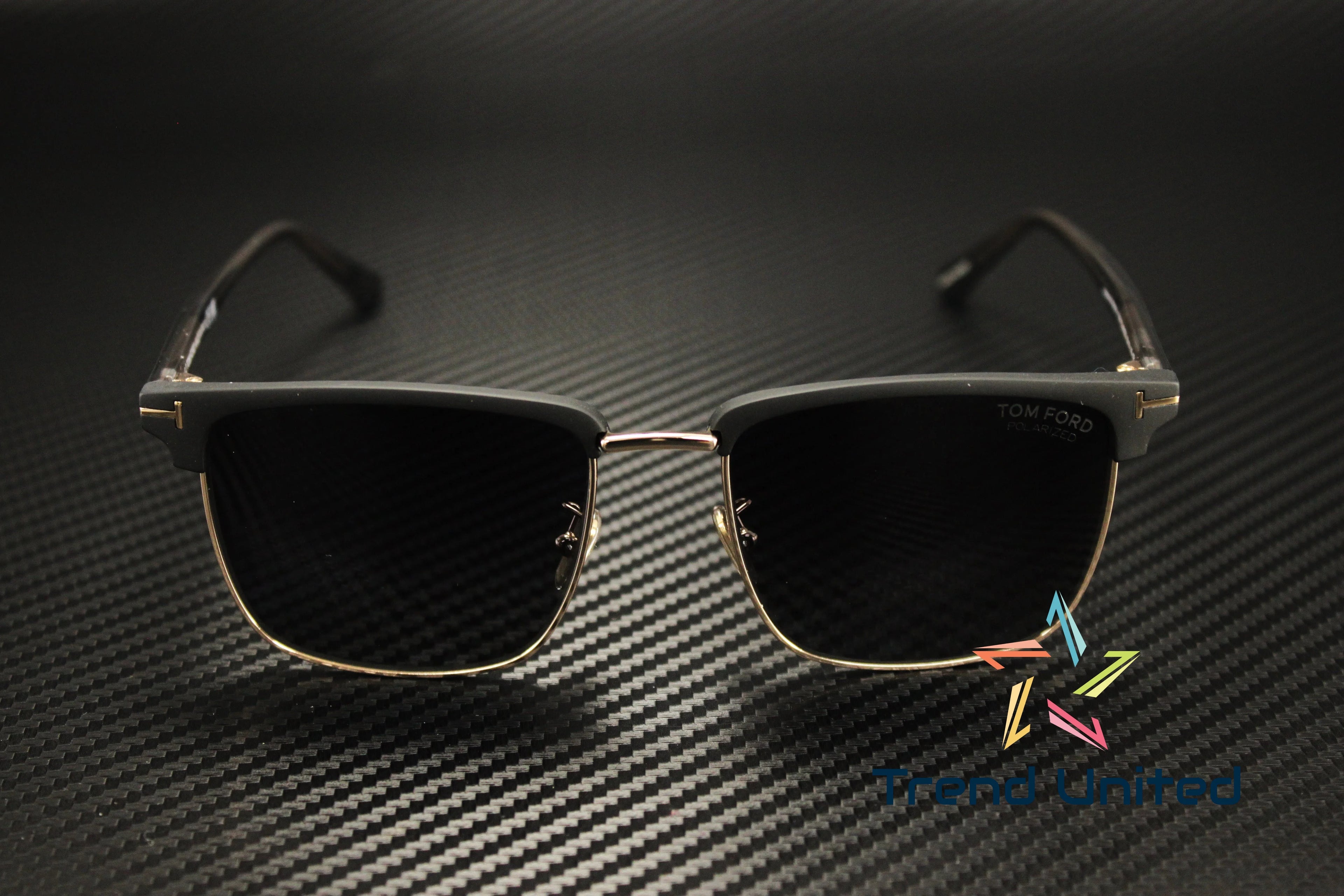 Polarized Smoke Gradient Square Men's Sunglasses S3938