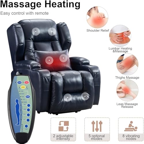 Electric Power Lift Recliner Chair with Massage & Heat J828