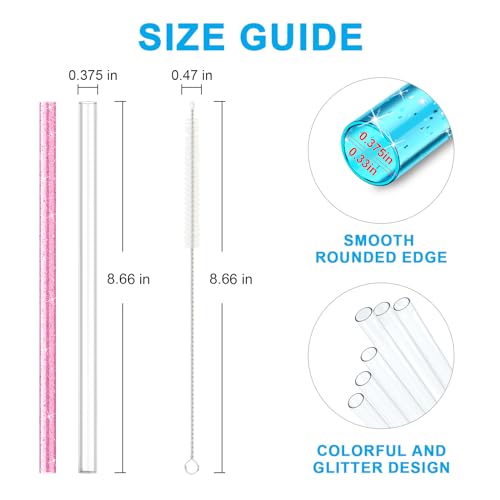 6PCS Replacement Straws for Stanley 20oz 14oz Tumbler, Reusable Clear Straws, BPA Free S793