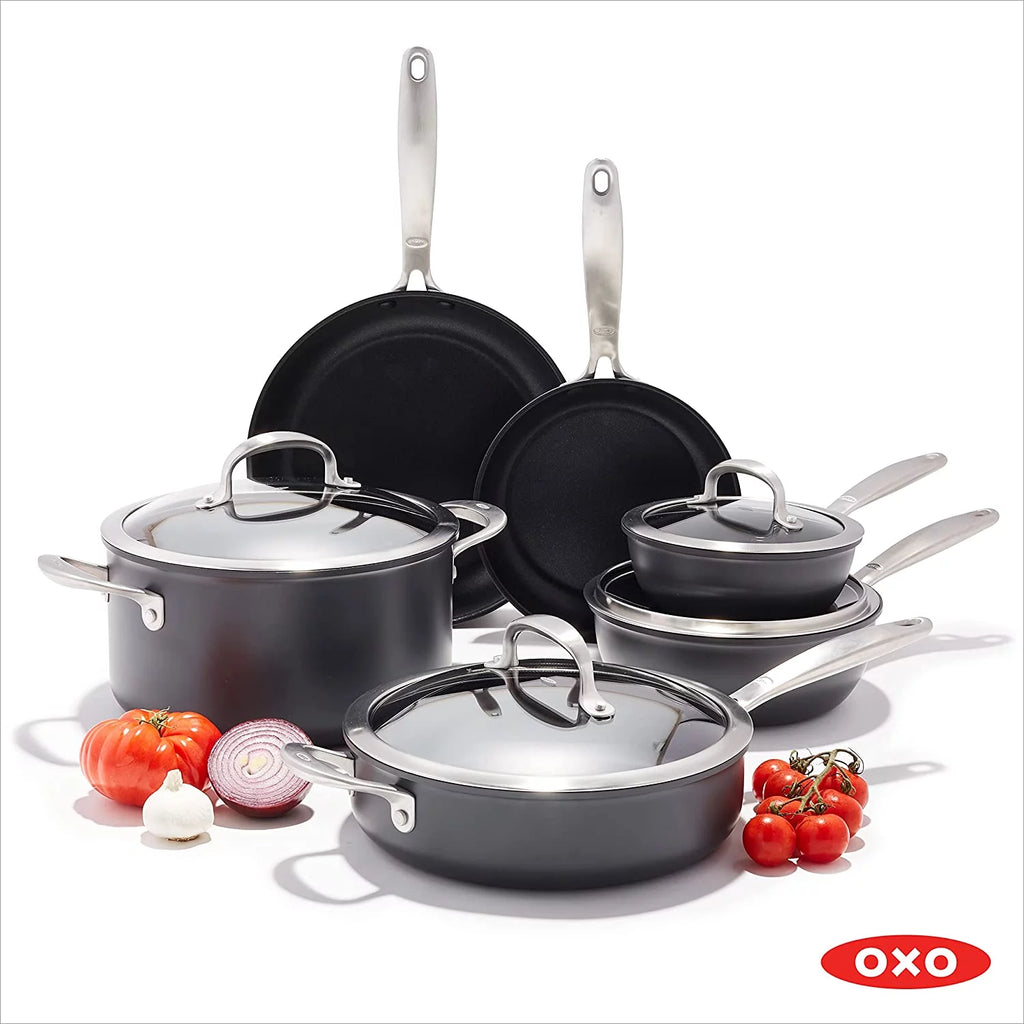 10 Piece Nonstick Gray Cookware Set S412217