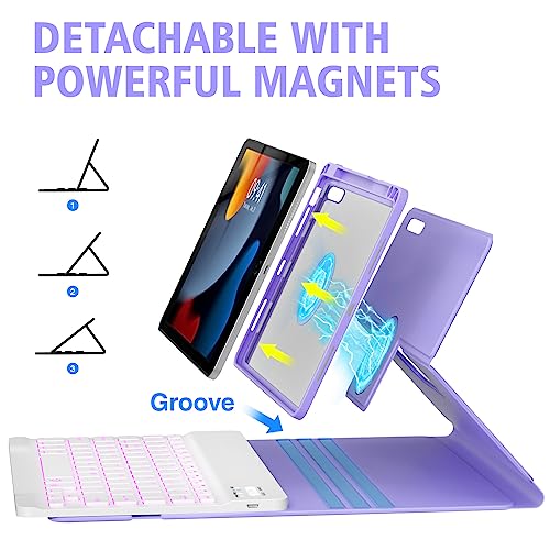 Rose Gold 360° Rotatable Bluetooth Keyboard Case for 10.2 inch iPad C389555